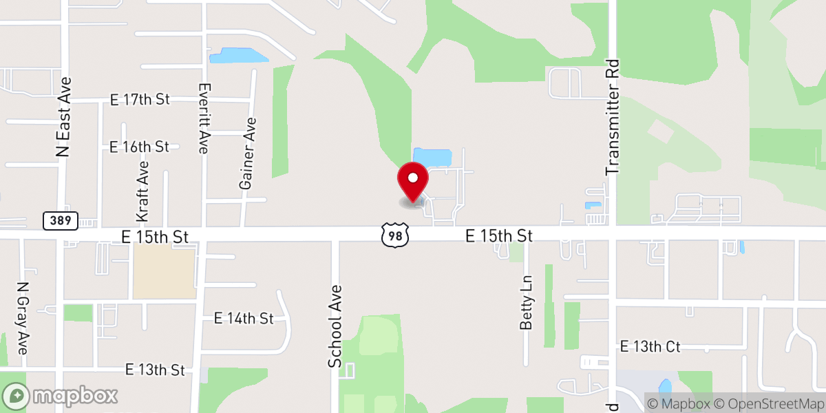Map showing location of St. Dominic's Production Center