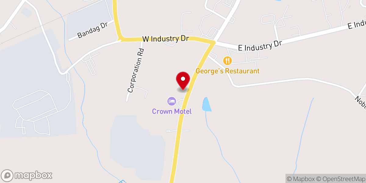 Map showing location of Better Roads Biker Church
