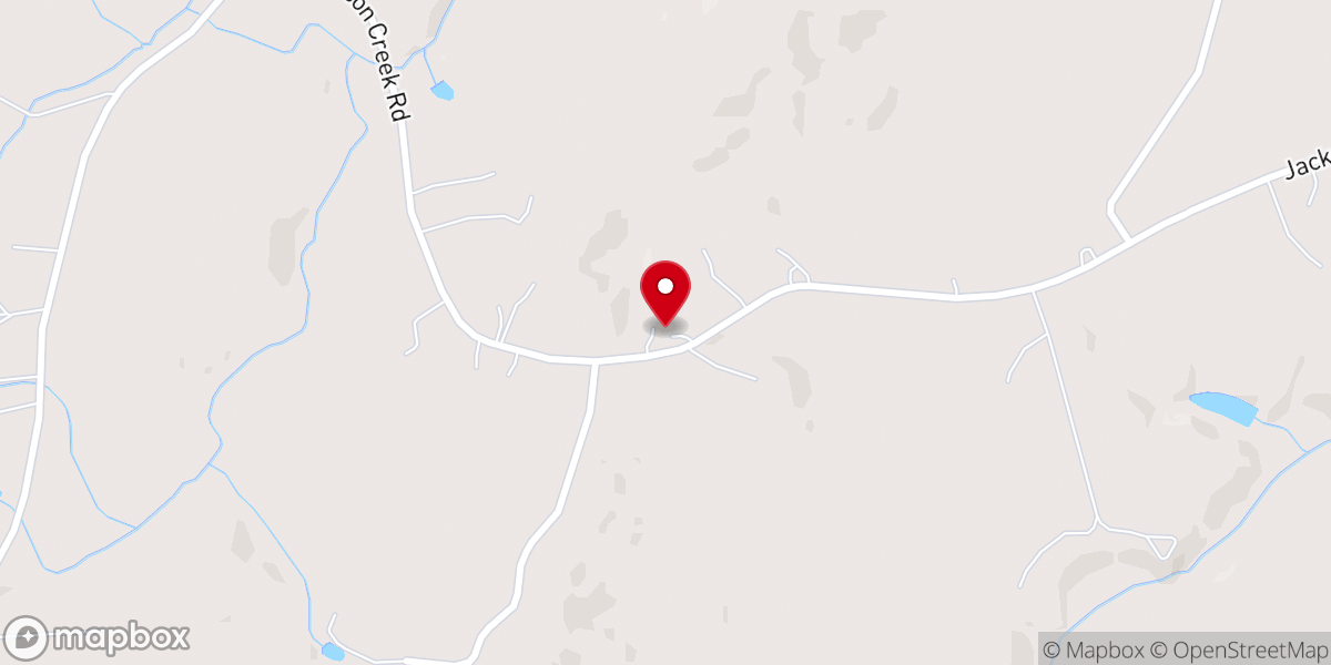 Map showing location of Piney Grove Church