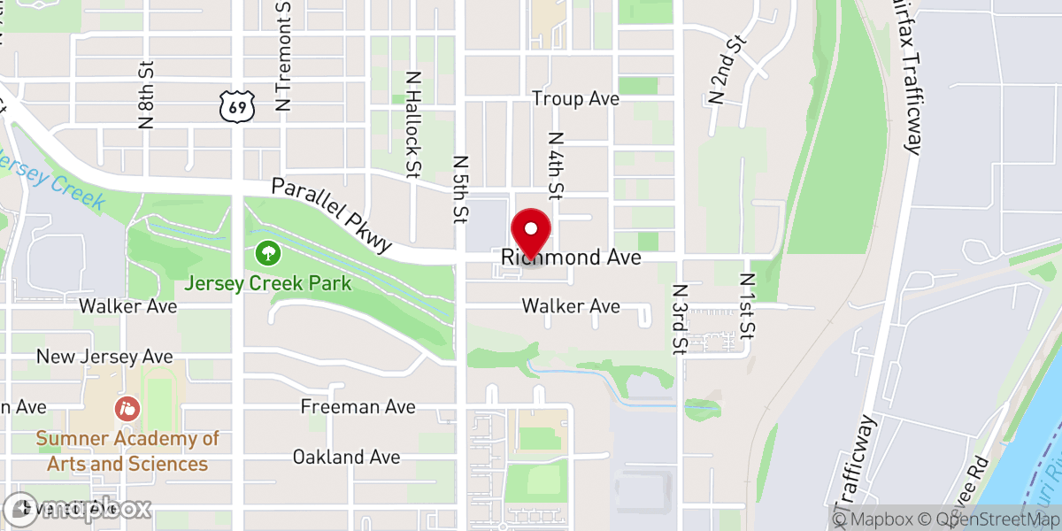 Map showing location of Mt Zion Baptist Church