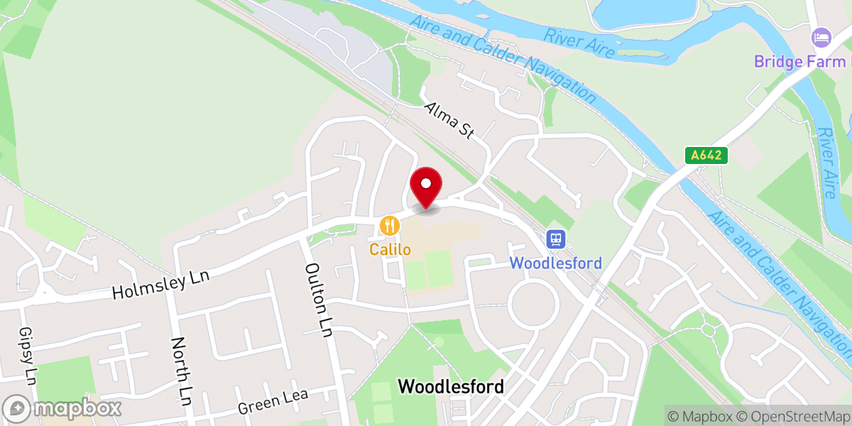 Map showing location of Woodlesford Methodist Church