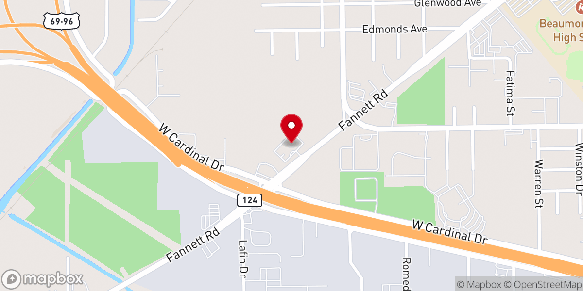 Map showing location of Paradise Baptist Church
