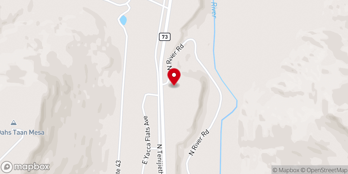 Map showing location of White Mountain Apache Baptist Church