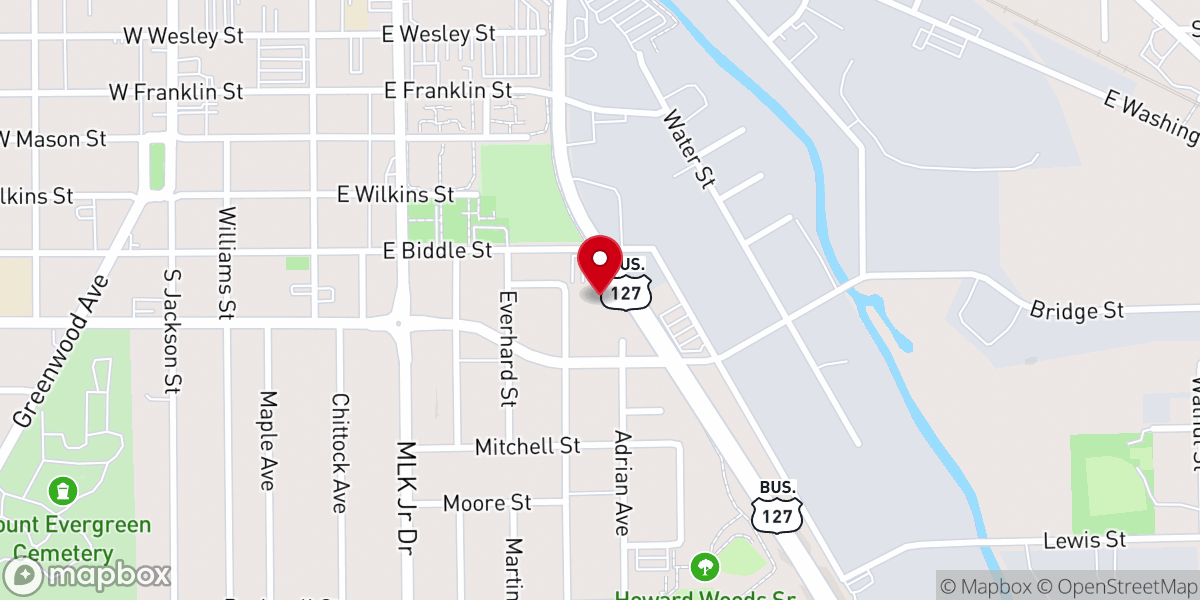 Map showing location of Oasis of Love Full Gospel Church