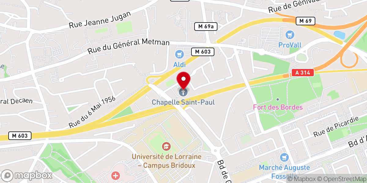 Map showing location of Chapelle St Paul des bordes