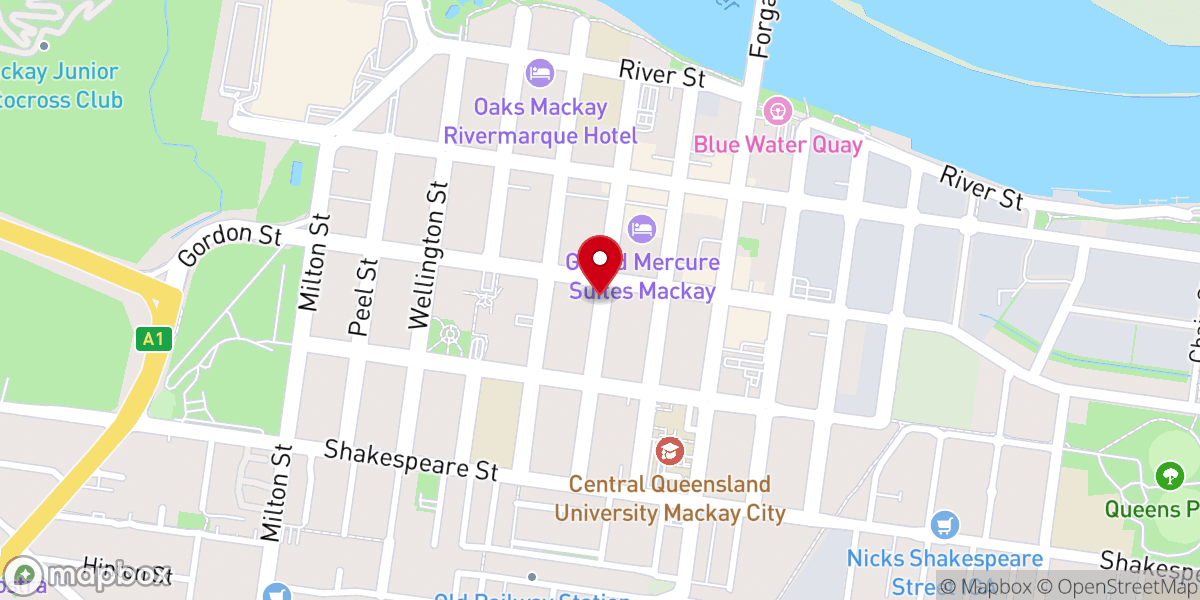 Map showing location of Mackay Salvation Army Church