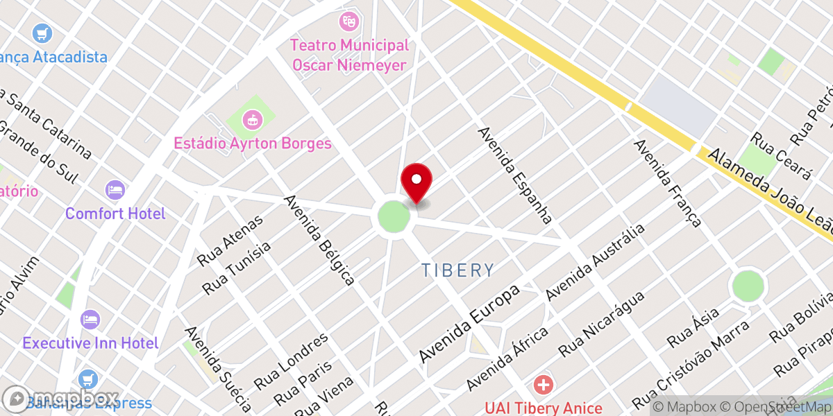 Map showing location of Paróquia São Sebastião