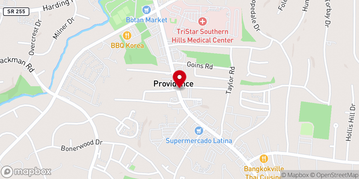 Map showing location of Churches of Christ Disaster Relief Effort Inc