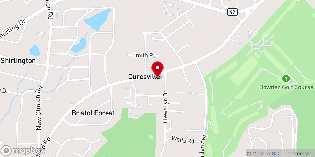 Map showing location of Mount Moriah Missionary Baptist Church