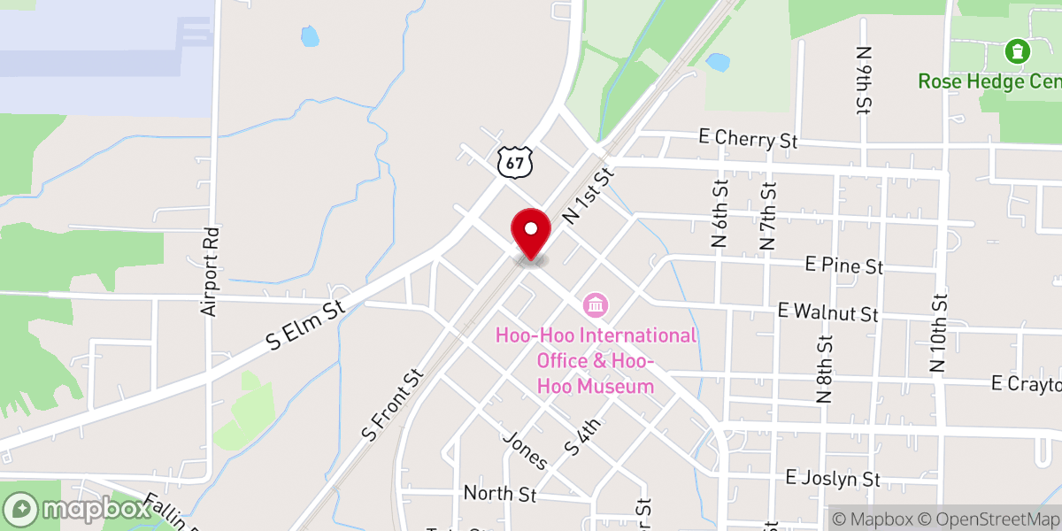 Map showing location of Mt. Canaan Baptist Church