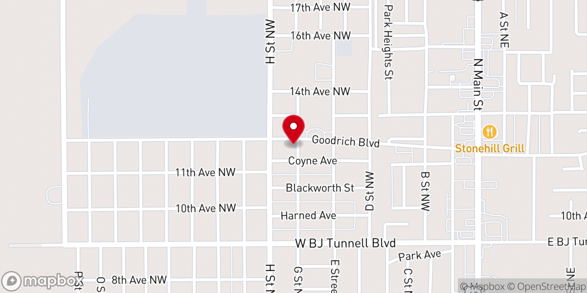 Map showing location of Full Gospel Lighthouse