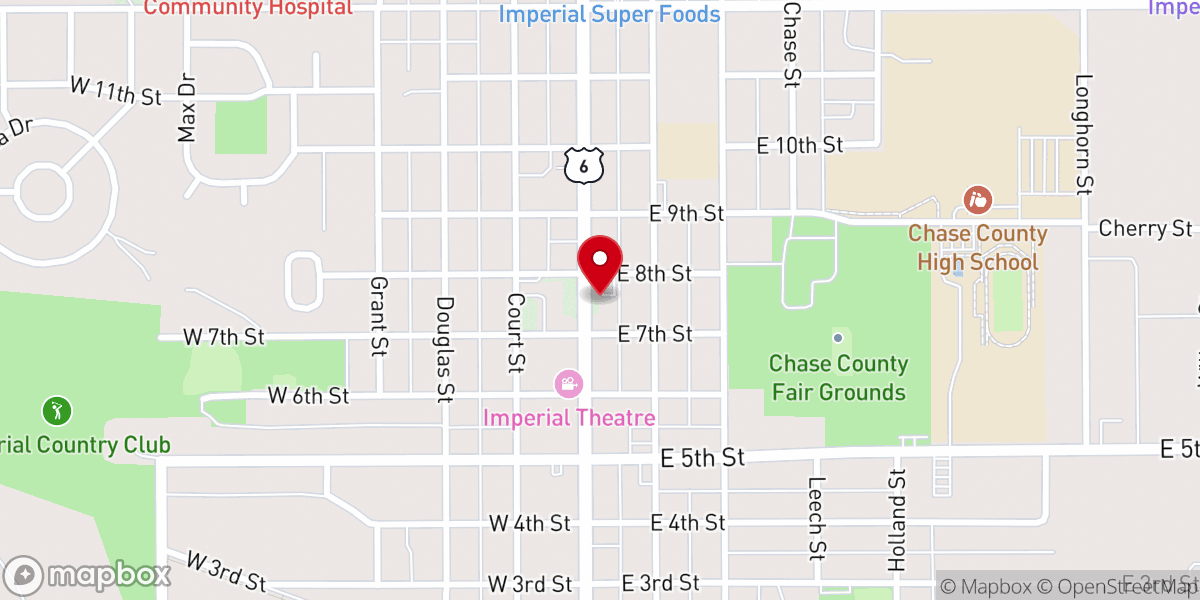 Map showing location of St. Patrick's Parish Hall