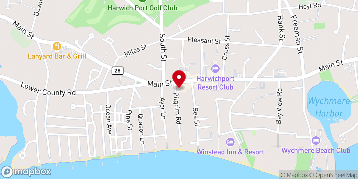 Map showing location of Pilgrim Congregational Church