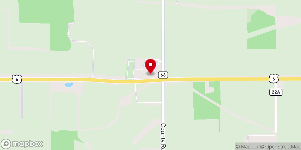 Map showing location of St. John Lutheran Church