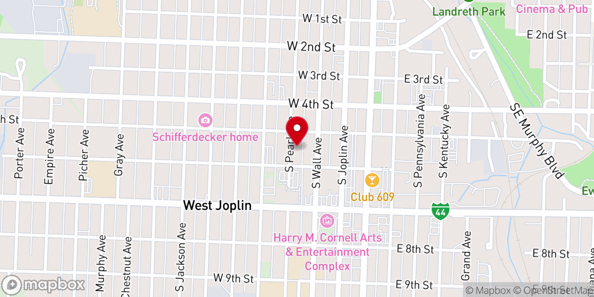 Map showing location of First Presbyterian Church