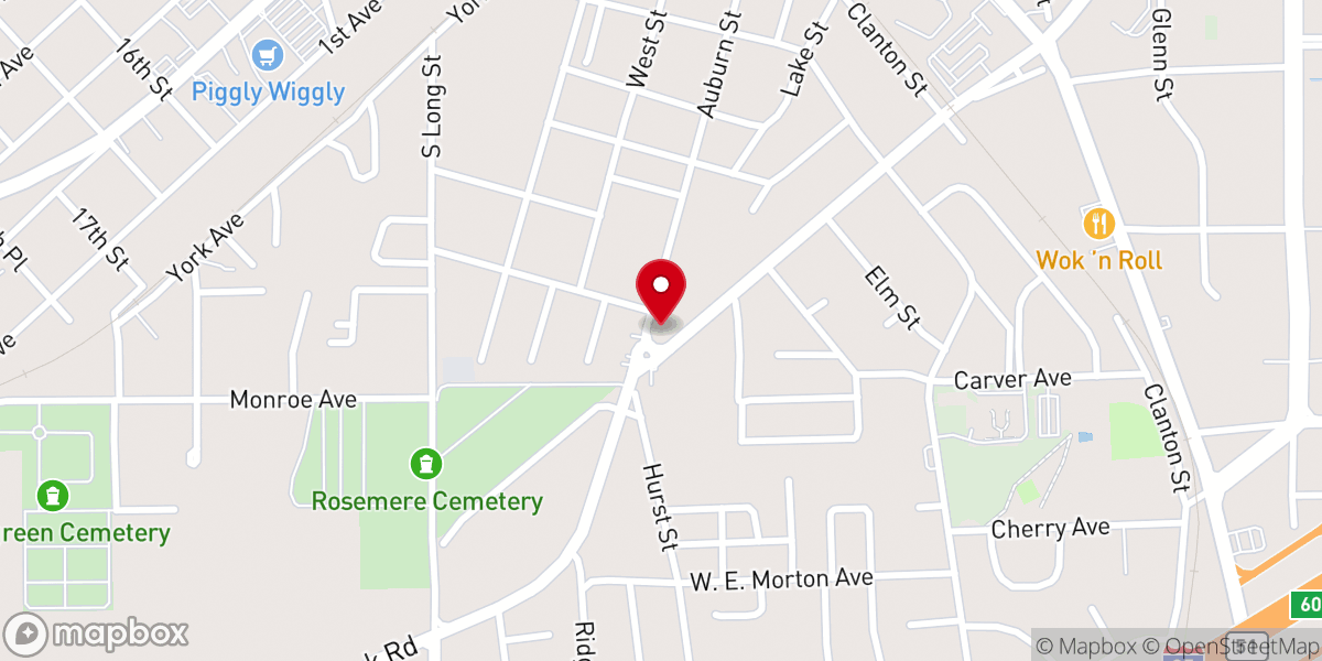 Map showing location of Saint James Missionary Baptist Church