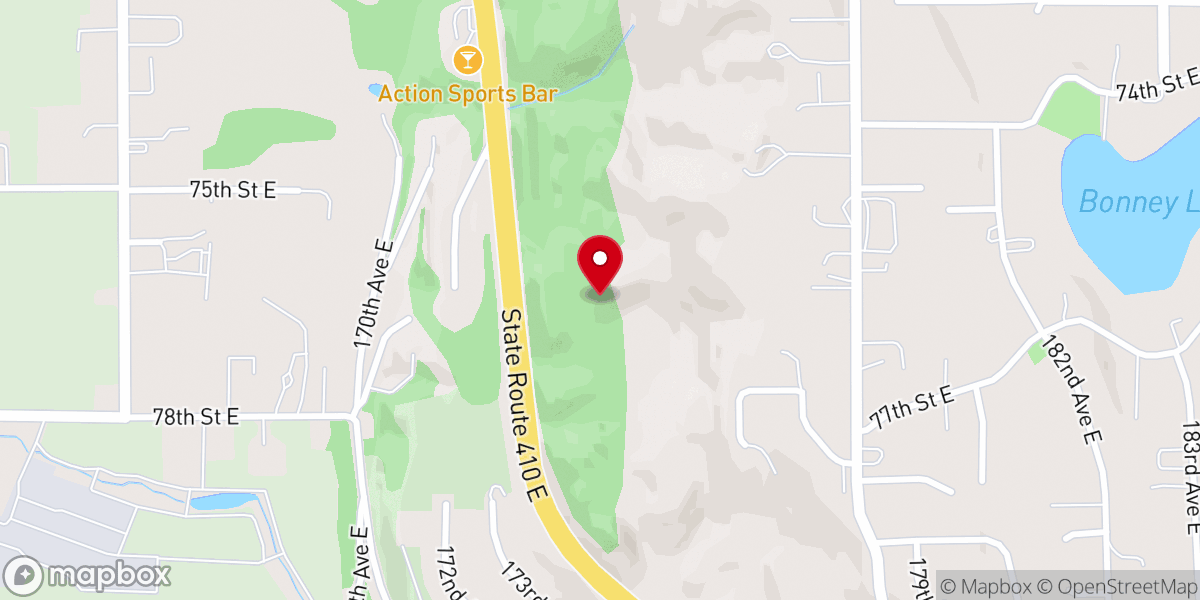 Map showing location of Lake Tapps Christian Church