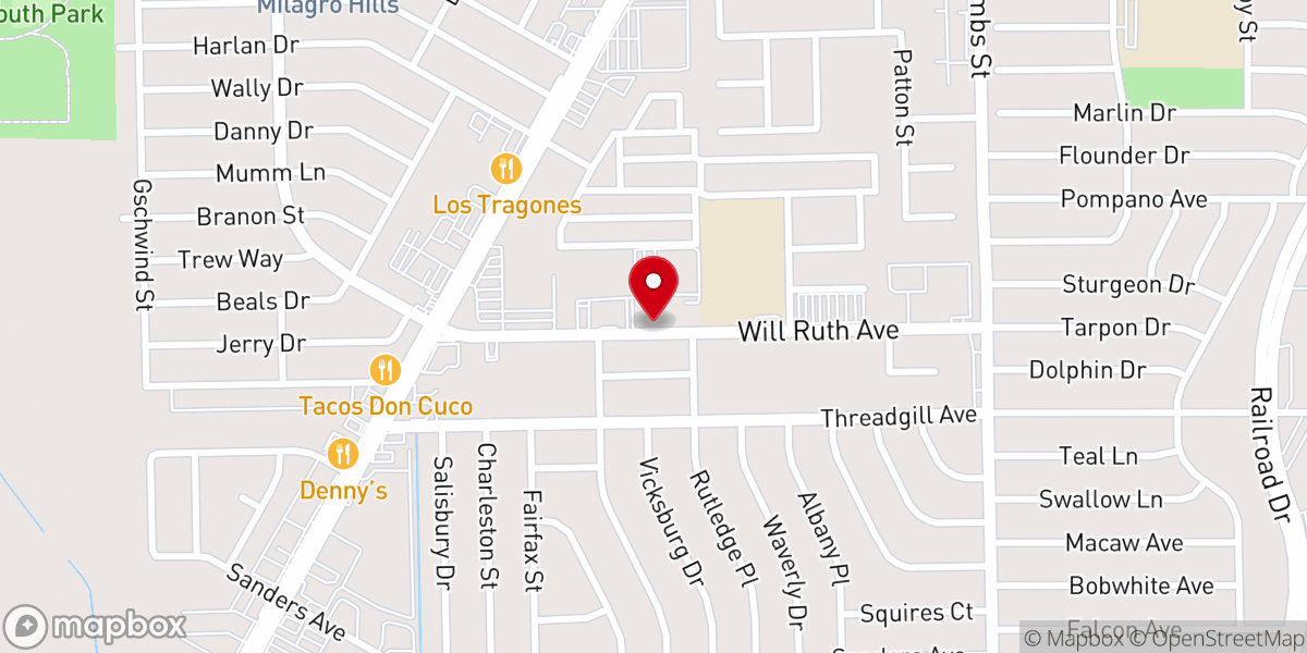 Map showing location of Northgate Baptist Church