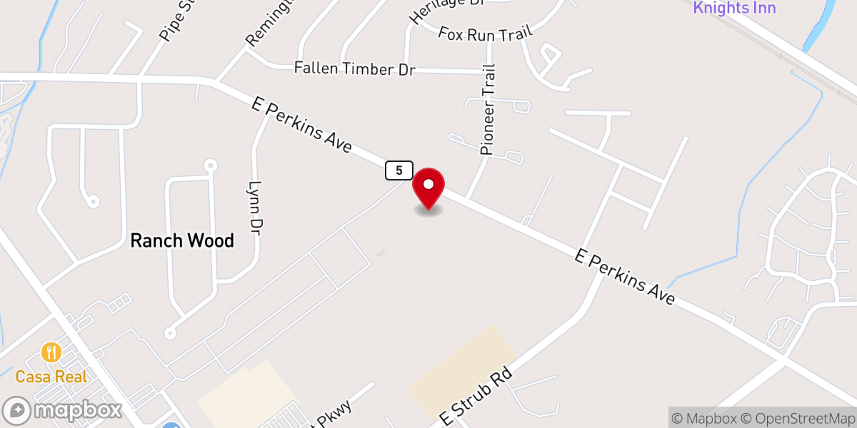 Map showing location of Calvary Baptist Church