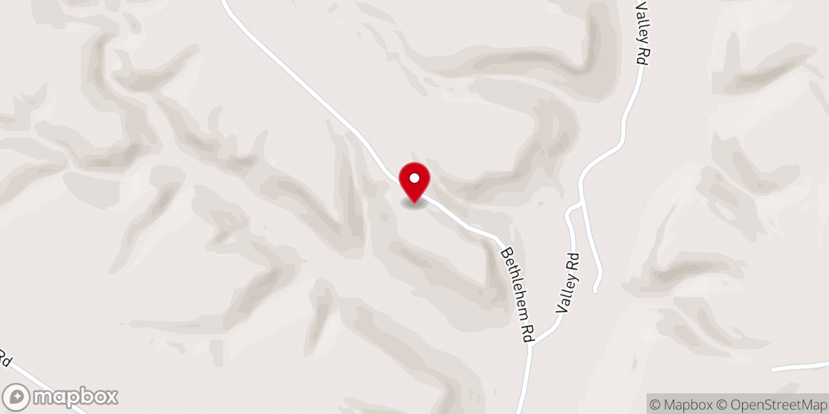 Map showing location of Bethlehem Baptist Church