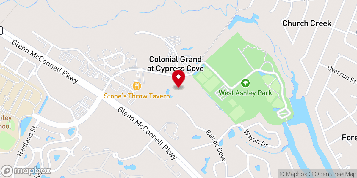 Map showing location of Trinity Bible Church