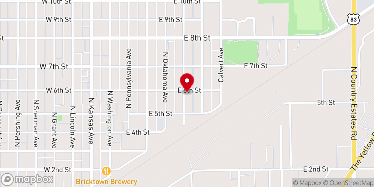 Map showing location of New Community MB Church Inc