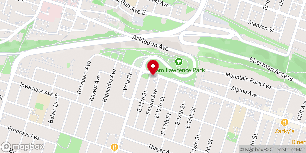 Map showing location of Pilgrim Baptist Fellowship (PBF)