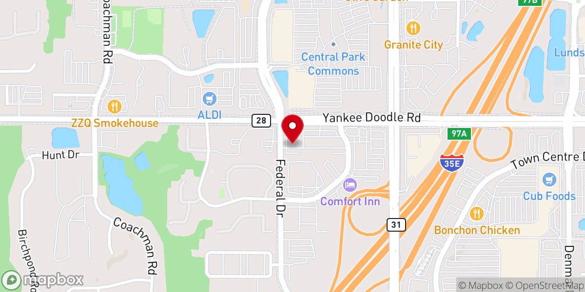 Map showing location of South Oaks Community Church