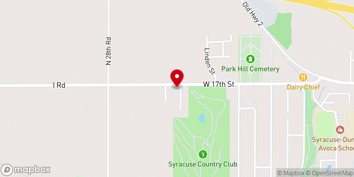 Map showing location of Syracuse Bible Church