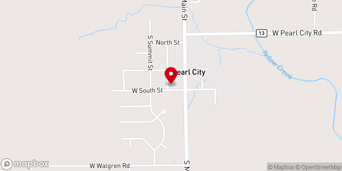 Map showing location of St John's Lutheran Church