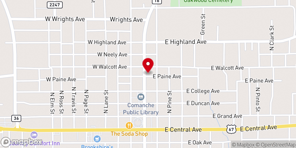 Map showing location of Saint Matthew Anglican Church