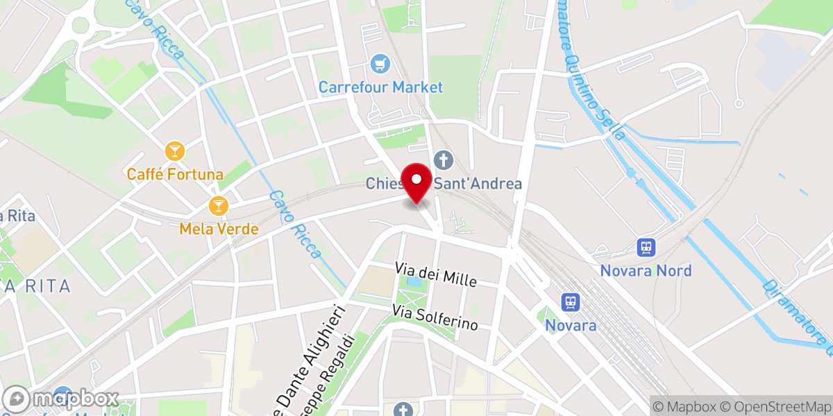 Map showing location of Chiesa Cristiana Avventista del 7° Giorno di Novara