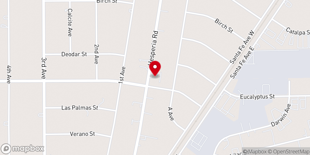 Map showing location of St Hilary's Episcopal Church