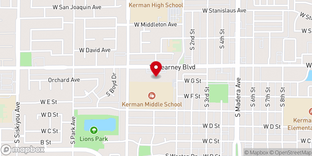 Map showing location of St. Patrick's Catholic Church