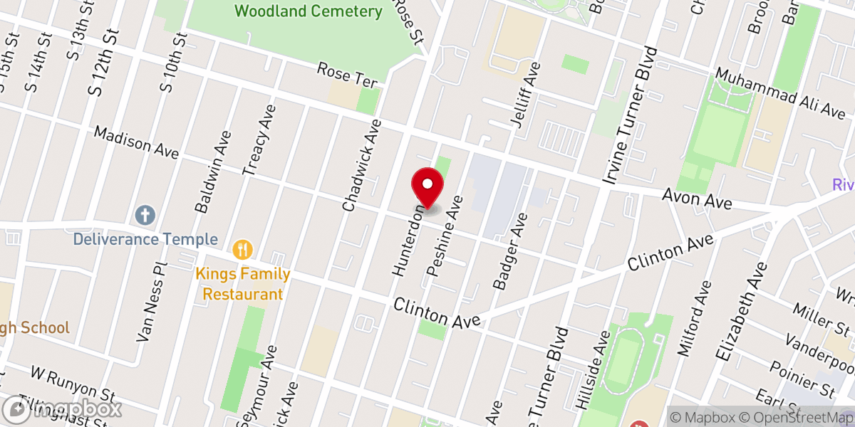 Map showing location of Promised Land Baptist Church