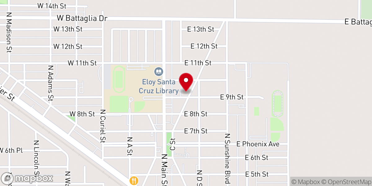 Map showing location of First United Pentecostal Church