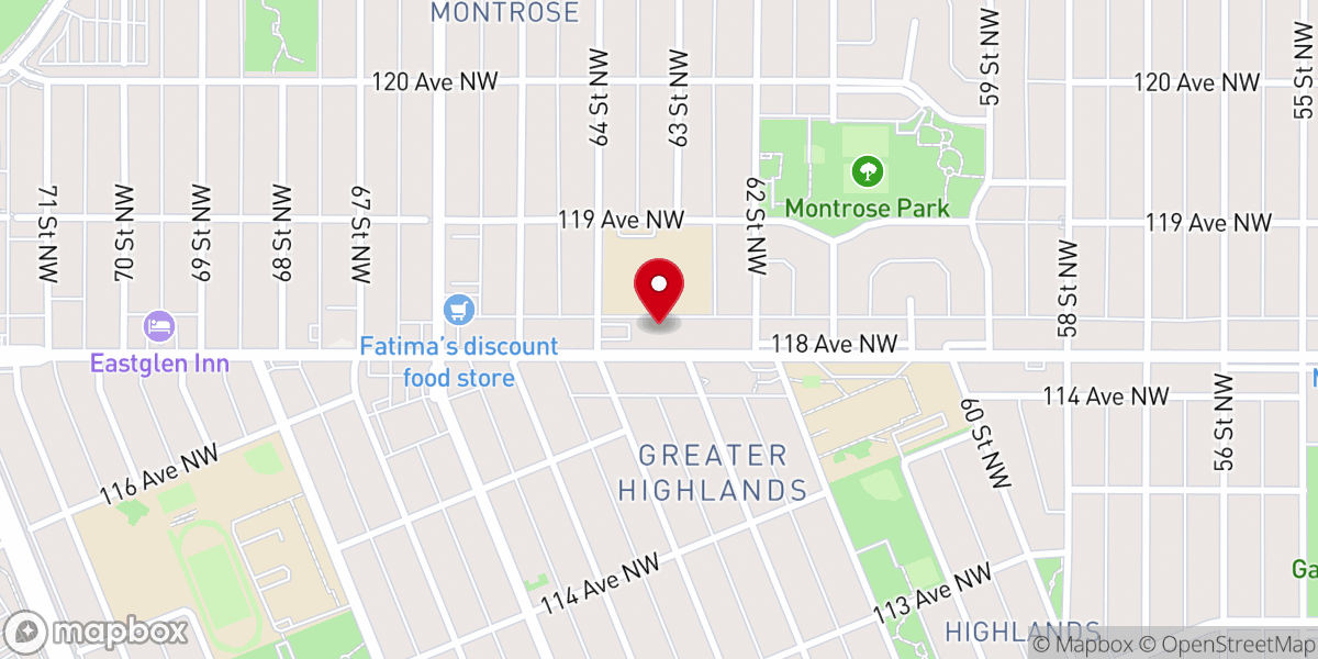 Map showing location of St. Clare's Catholic Church