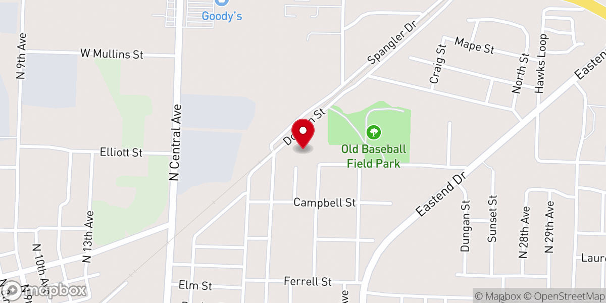 Map showing location of Maranatha Baptist Church