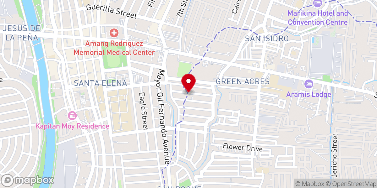 Map showing location of Midpoint Baptist Fellowship