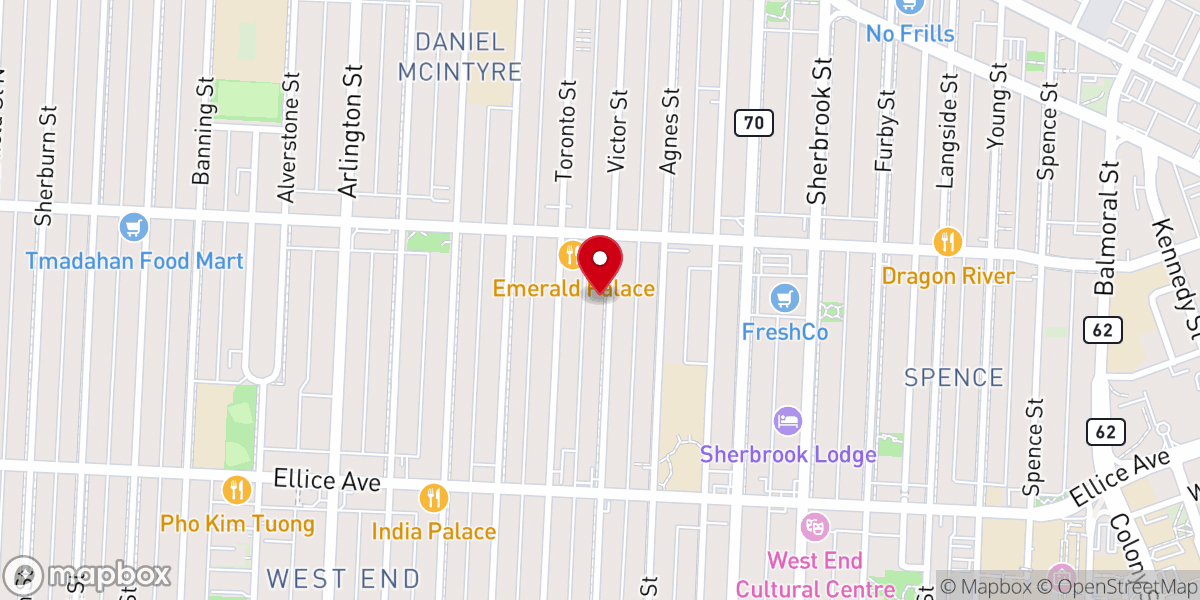 Map showing location of First Lutheran Church