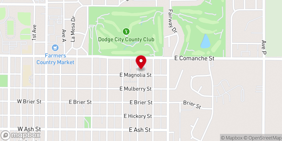 Map showing location of United Methodist Care Center