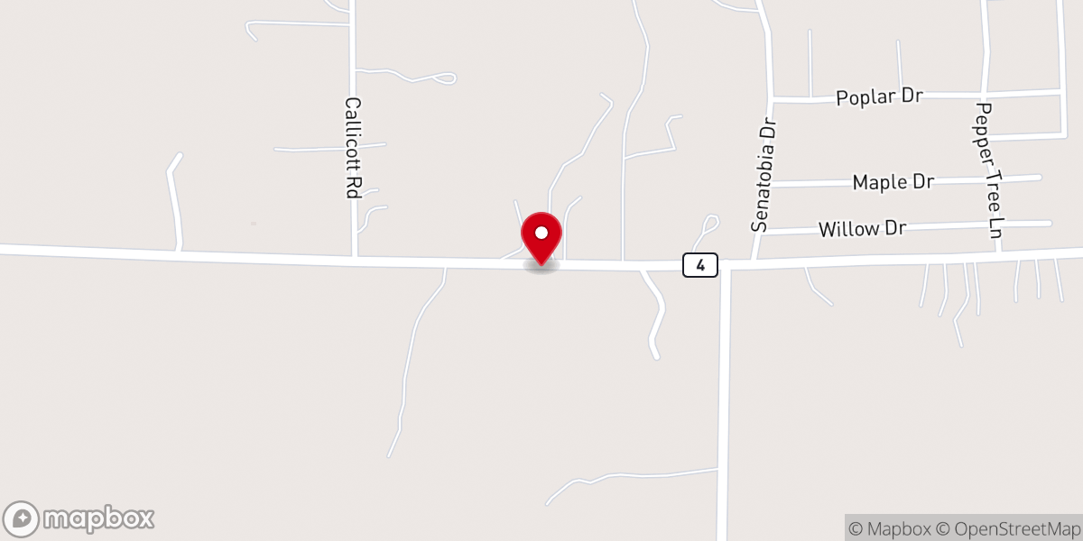 Map showing location of Bethel Church