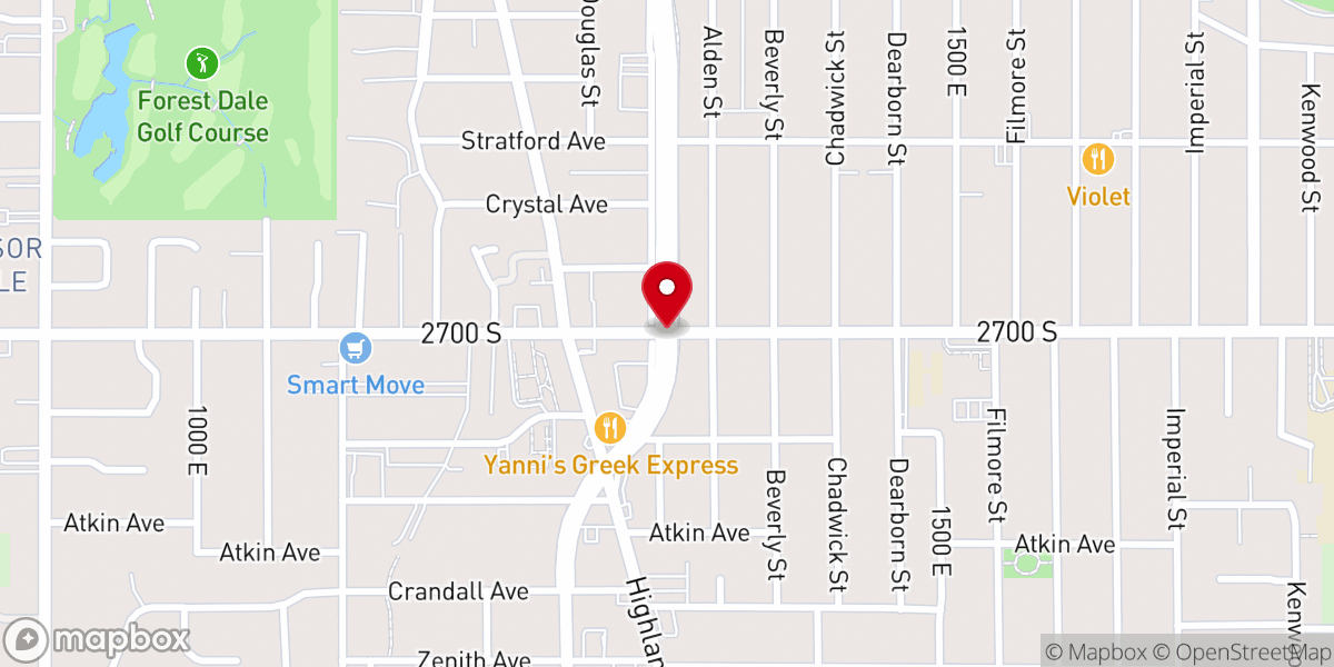 Map showing location of Luther church salt lake City