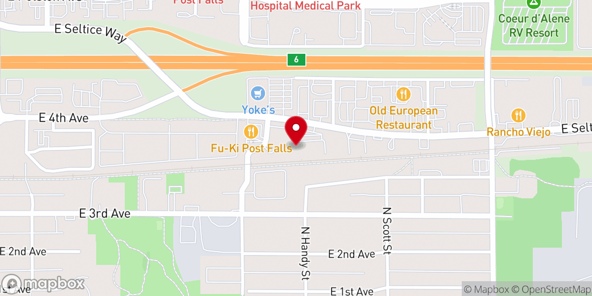 Map showing location of Sky Prairie Church