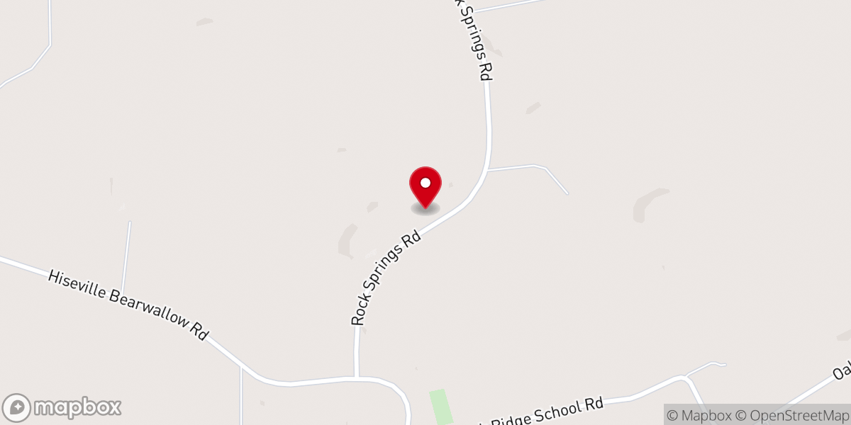 Map showing location of Rock Springs Church