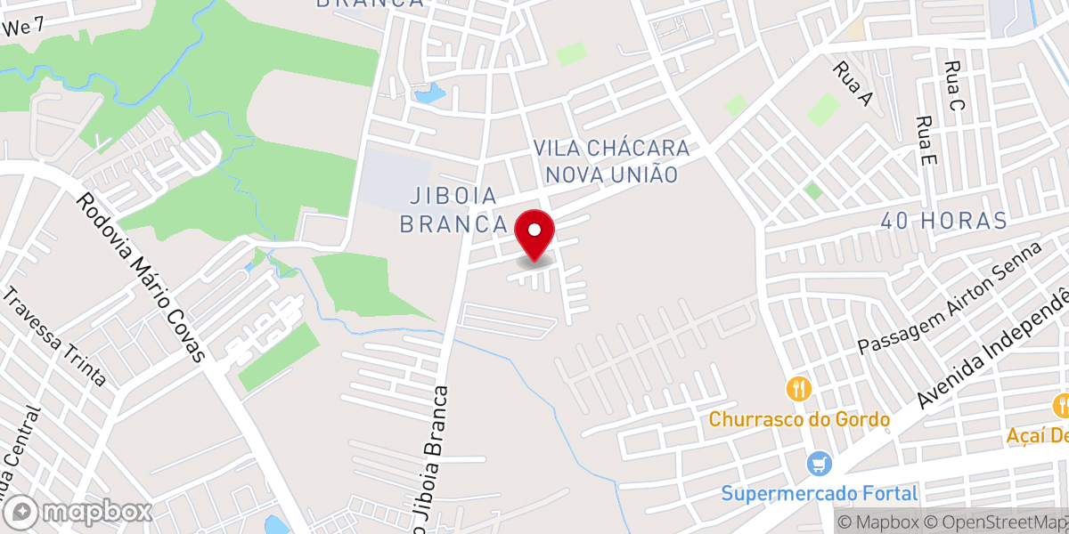 Map showing location of Comunidade Santa Bernadete