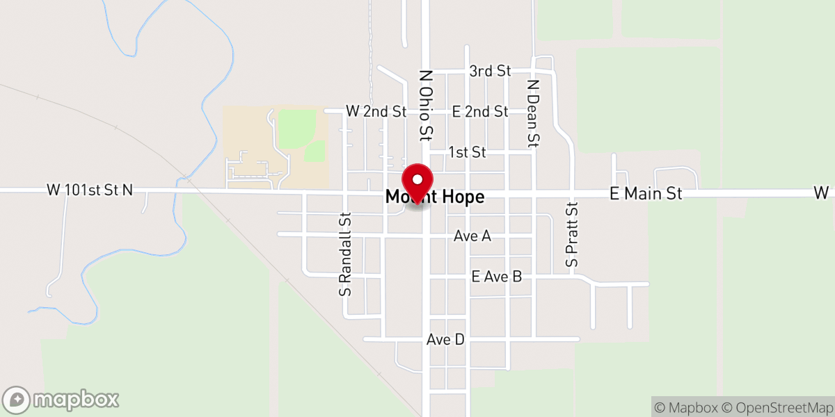 Map showing location of Mt Hope Community Senior Center