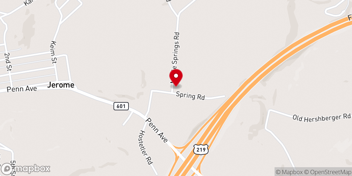 Map showing location of Maple Spring Church