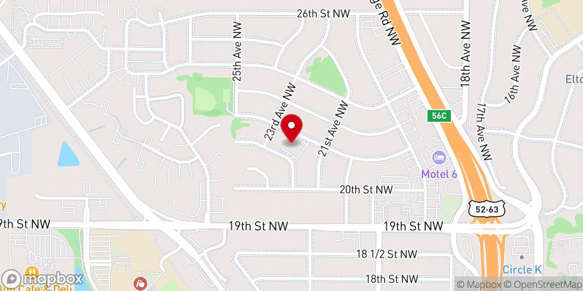 Map showing location of True Life Church