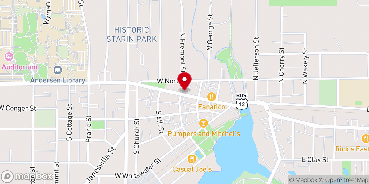 Map showing location of St John's Masonic